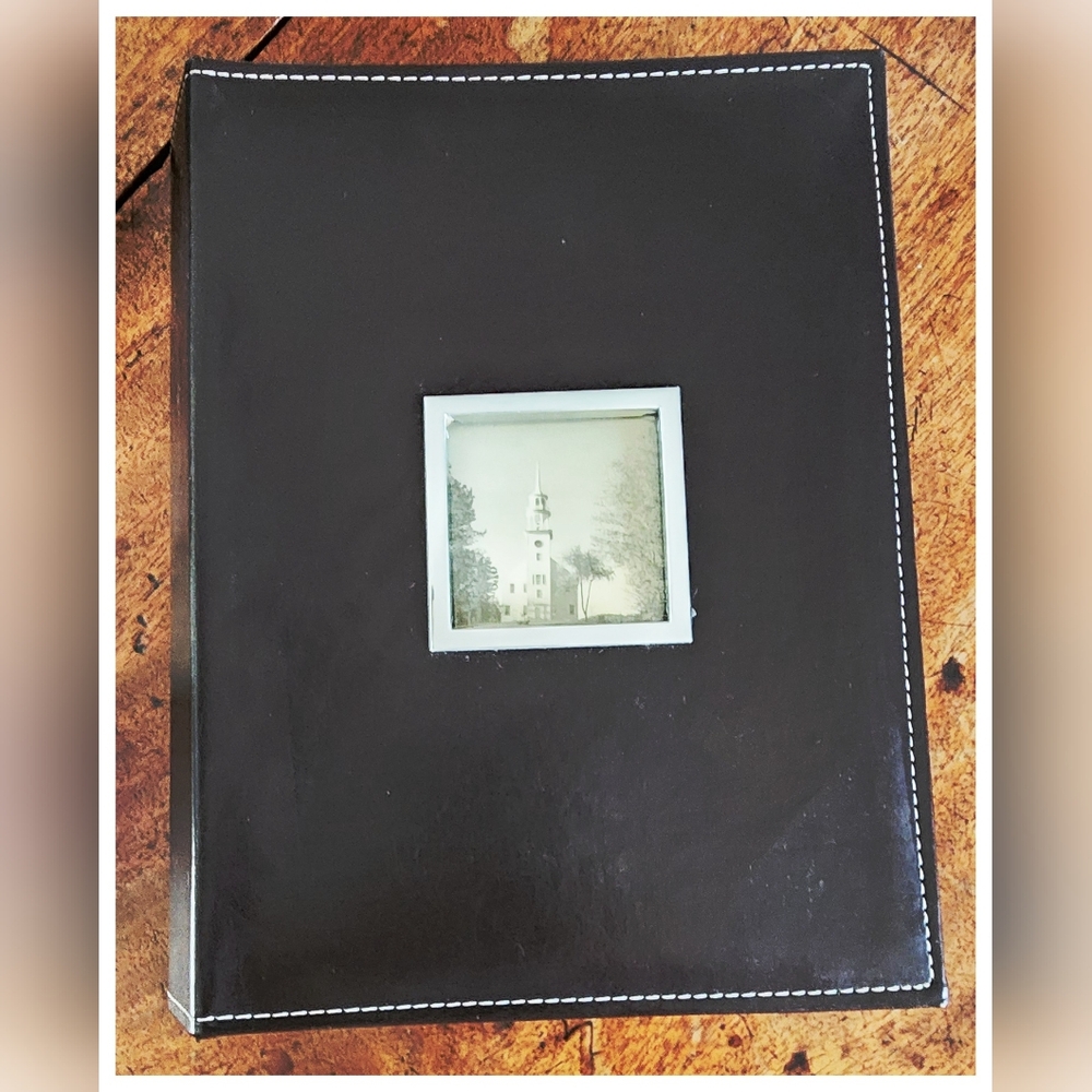 Vegan Leather Photo Album with Window Frame Cover
